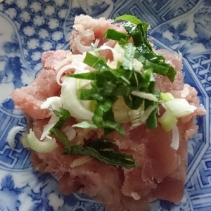 ポン酢しょうゆでマグロねぎとろ丼